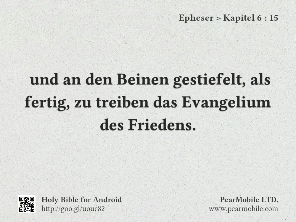 Epheser, Kapitel 6:15
